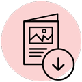Ein Broschüren-Download Icon