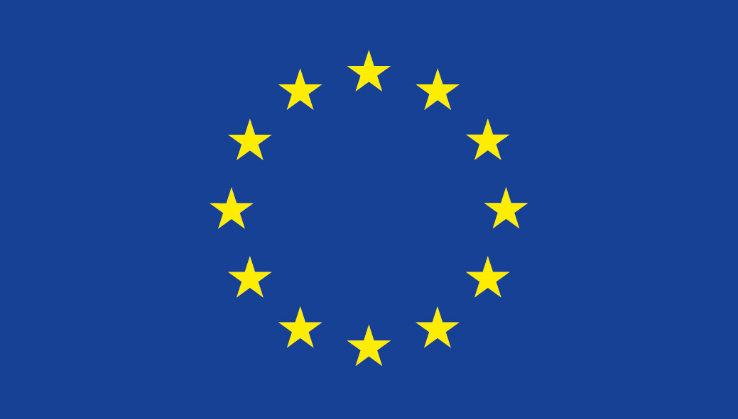 Eine europäische Fahne